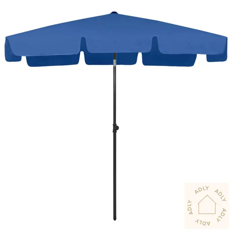 Strandparasoll Asurblå 200X125 Cm
