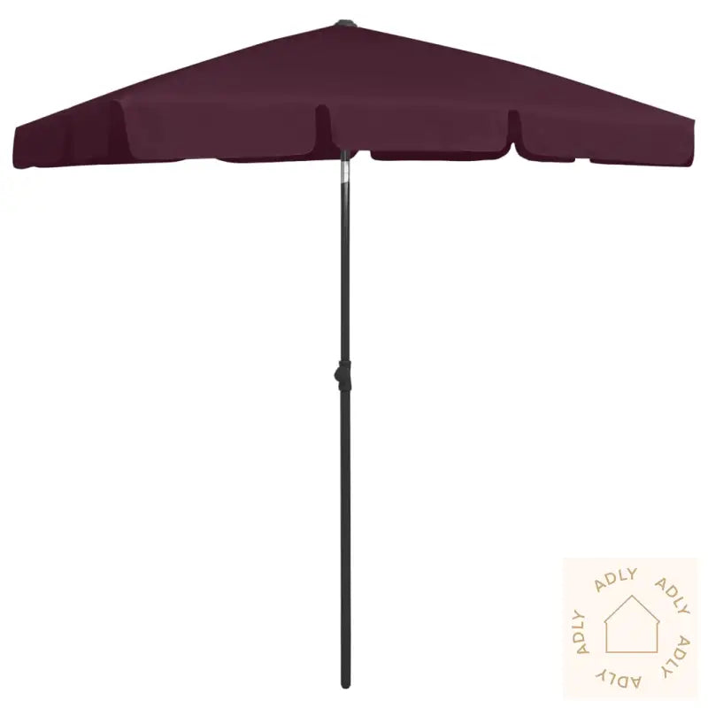 Strandparasoll Vinrød 180X120 Cm