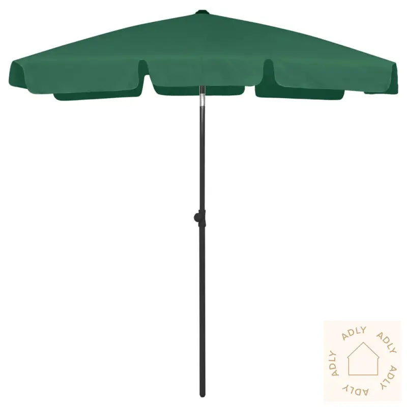 Strandparasoll Grønn 180X120 Cm