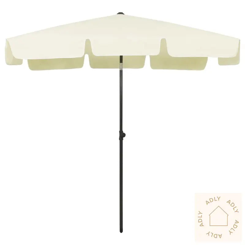 Strandparasoll Sandgul 200X125 Cm