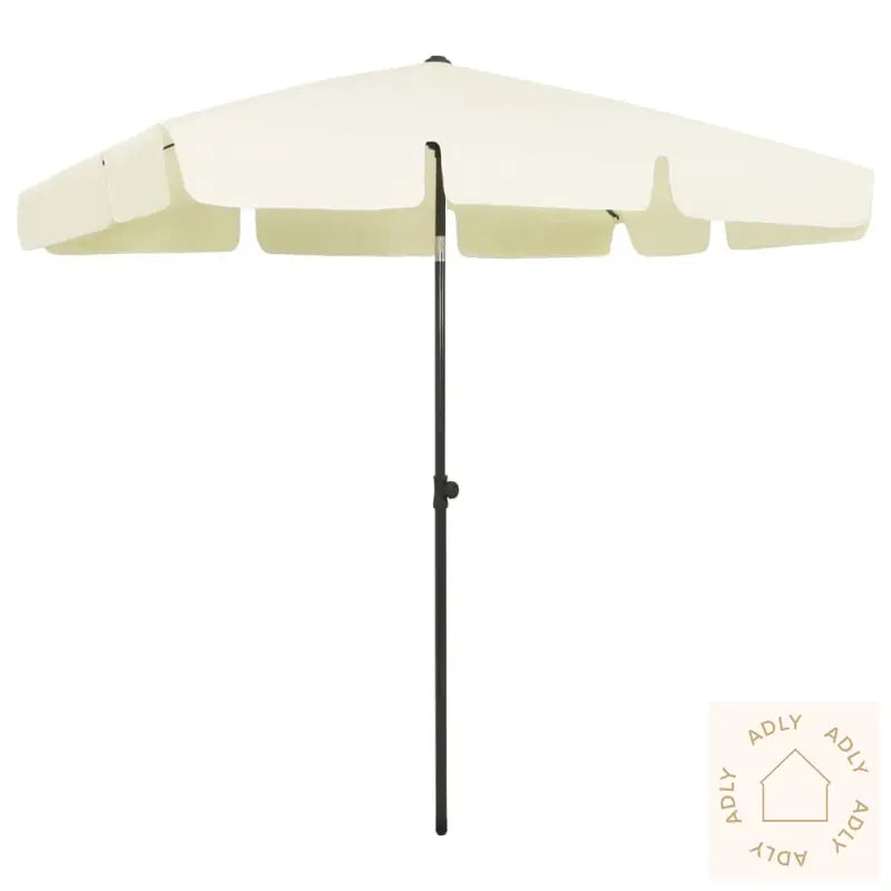 Strandparasoll Sandgul 200X125 Cm