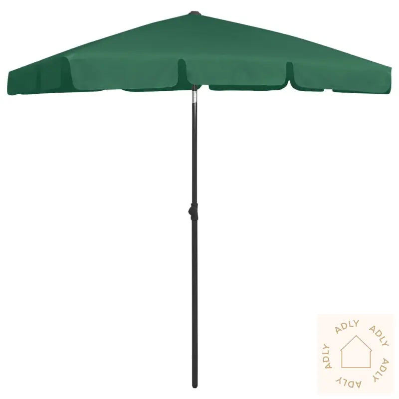 Strandparasoll Grønn 180X120 Cm