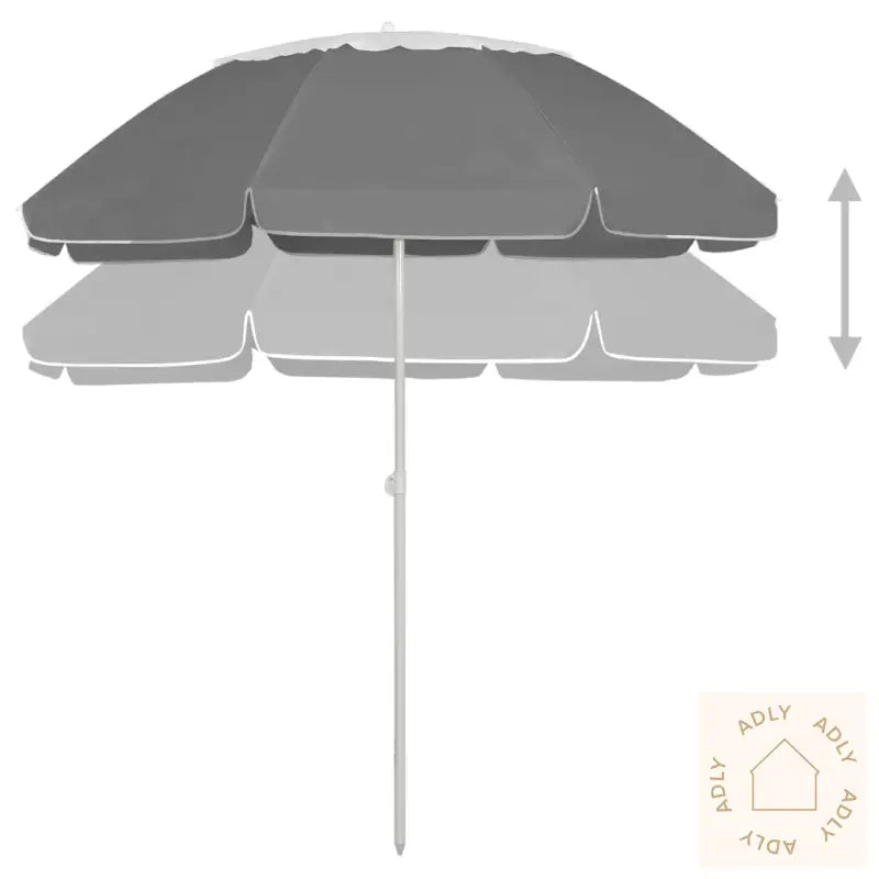 Strandparasoll Antrasitt 300 Cm