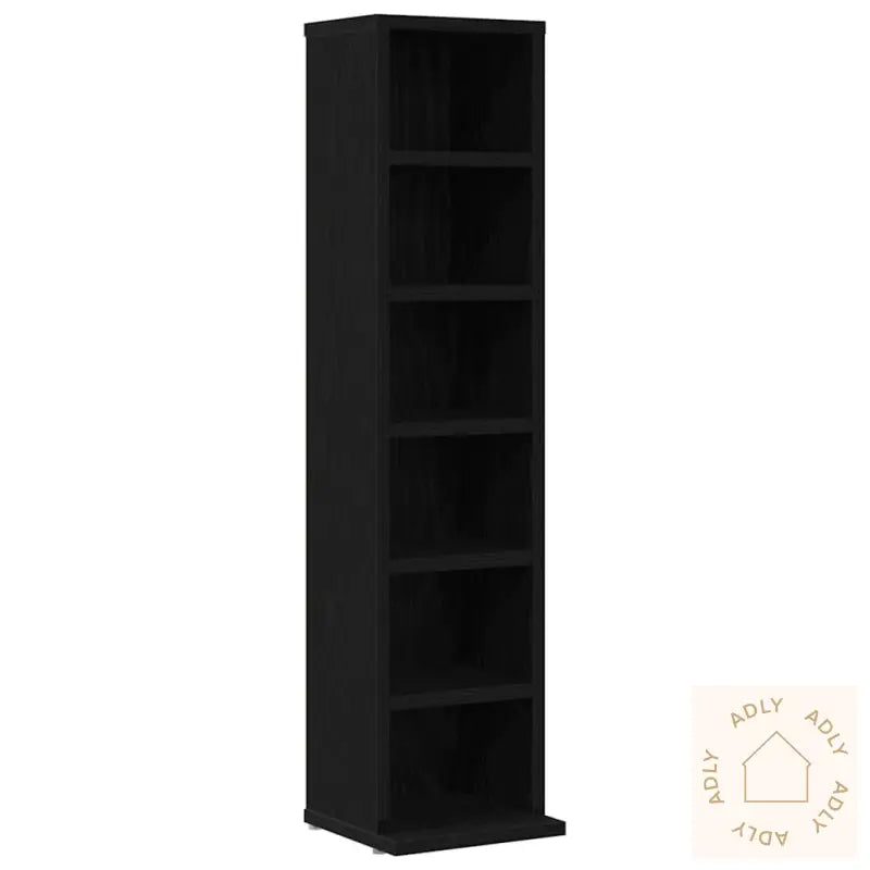 Cd-Skap Svart Eik 21X20X88 Cm Konstruert Tre