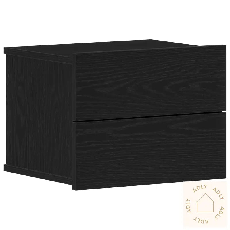 Nattbord Svart Eik 40X30X30 Cm Lagd Av Tre