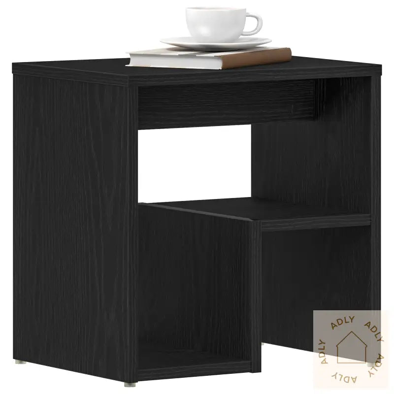 Nattbord 2 Stk Svart Eik 40X30X40 Cm Laget Av Tre