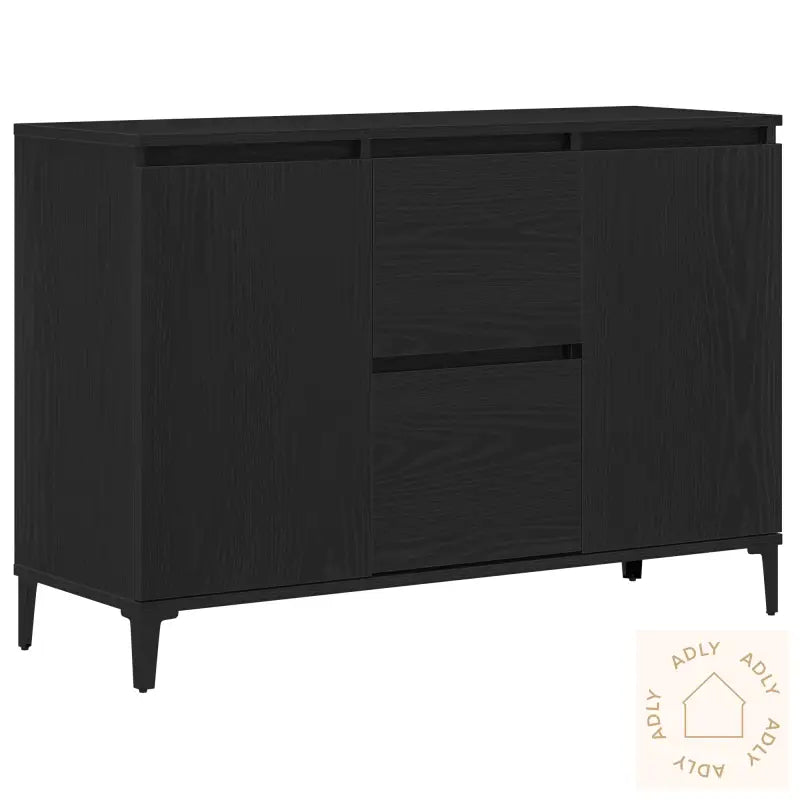 Skap I Svart Eik, 104X35X70 Cm, Laget Av Konstruert Tre