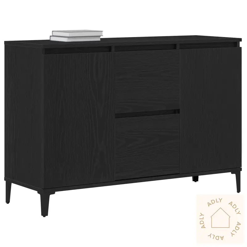 Skap I Svart Eik, 104X35X70 Cm, Laget Av Konstruert Tre