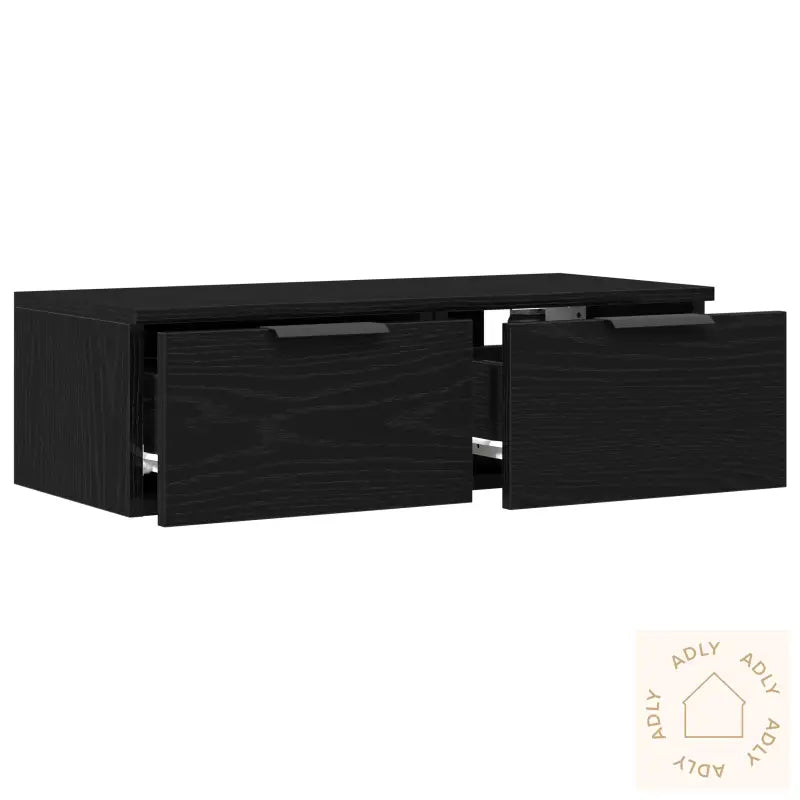 Sort Eike Veggskap 68X30X20 Cm Laget Av Ingeniørtre