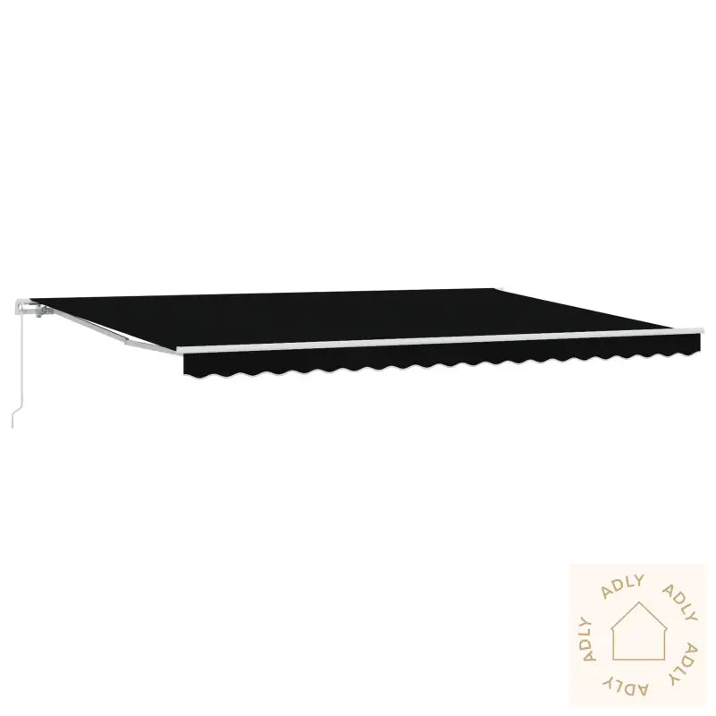 Manuell Uttrekkbar Markise Svart 500X350 Cm