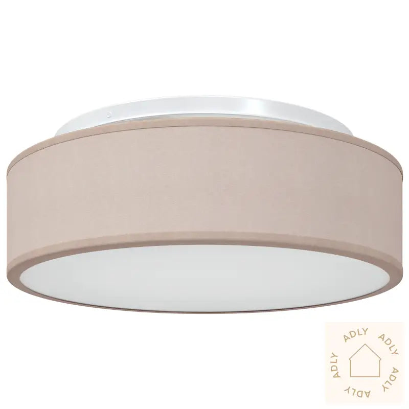 Taklamper Innfelte Gråbrun Ø 38 Cm Stoff E27