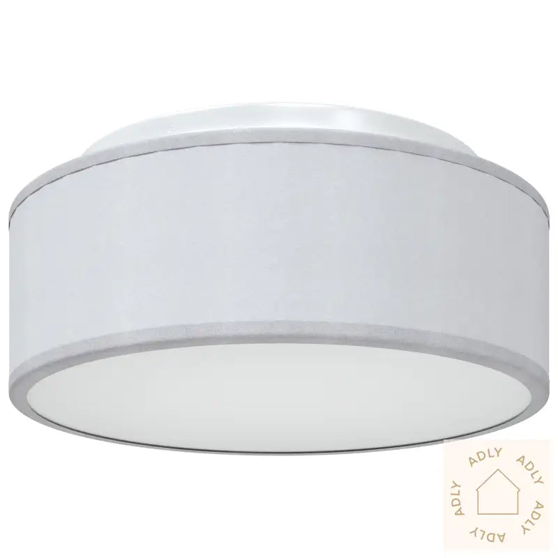 Taklamper Innfelt Grå Ø 30 Cm Stoff E27