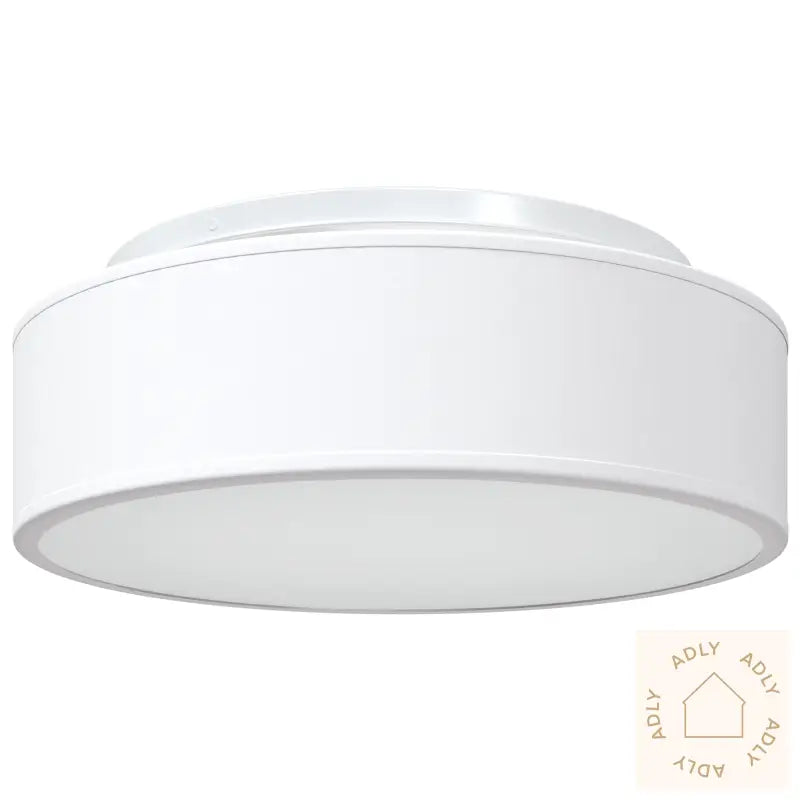 Taklamper Innfelt Hvit Ø 38 Cm Stoff E27