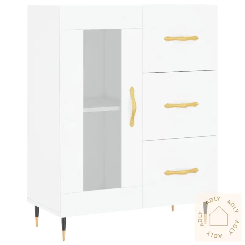 Skjenk Hvit 69,5X34X90 Cm Konstruert Tre