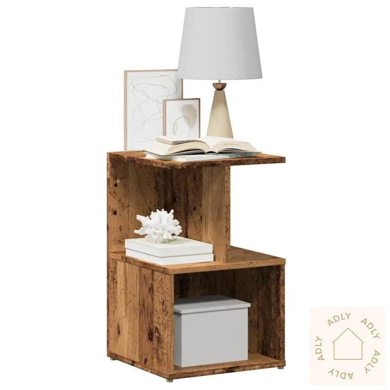 Nattbord Gammelt Tre 35X35X55 Cm Konstruert Tre