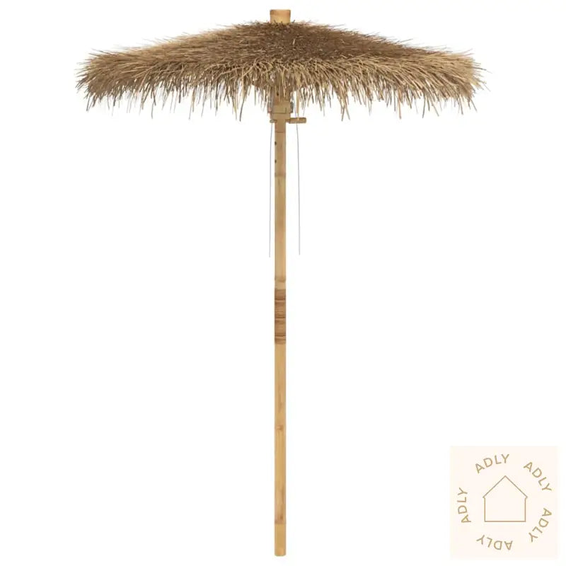 Tiki Paraply Med Banan Blad Kalesje 150 Cm Bambus