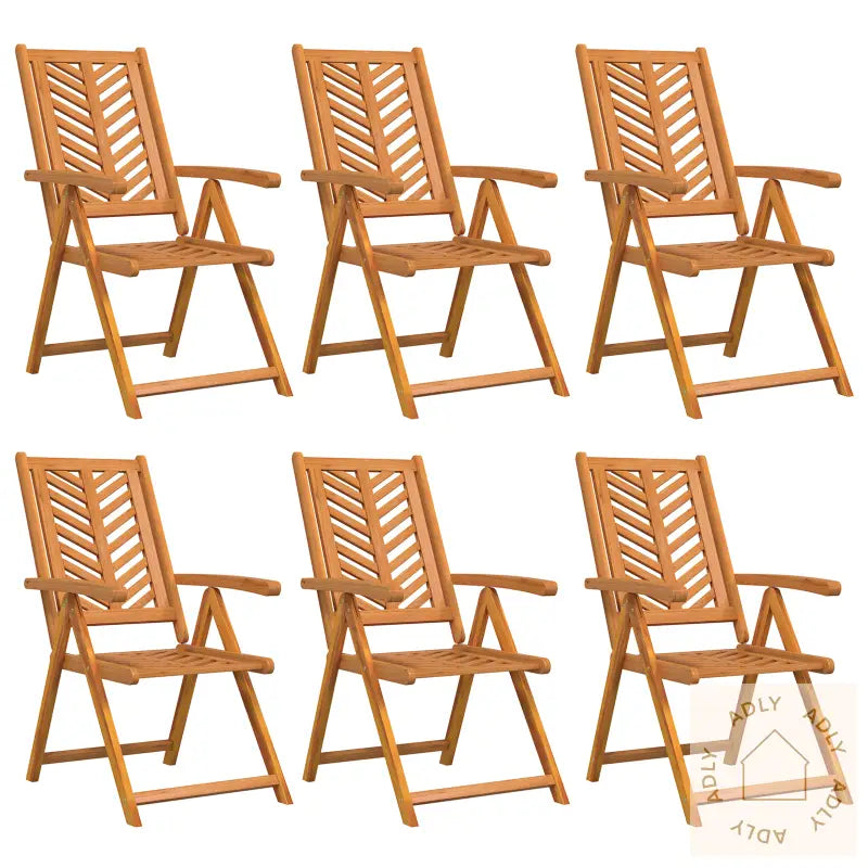 Tilbakelente Hagemøbler 6 Stk Solid Tre Acacia