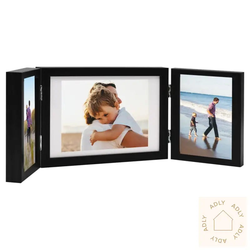 Trefoldig Fotorammekollasj Svart 28X18 Cm+2X(13X18 Cm)