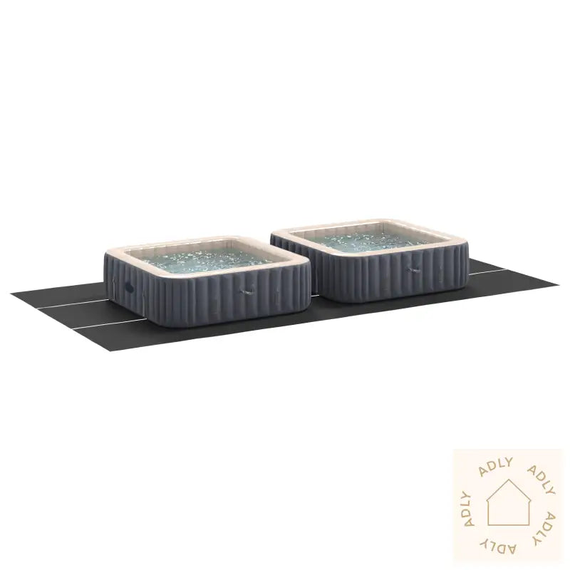 Rektangulært Bassengtrekk Svart Pvc 750 X 372 Cm Vanntett