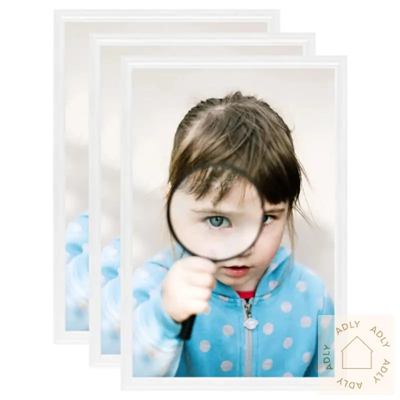 Fotorammekollasje For Bord 3 Stk Hvit 13X18 Cm Mdf