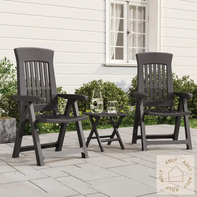 Hagelenestoler 2 Stk Antrasitt Pp