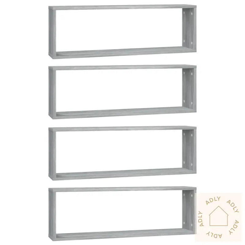 Vegghyller Kube 4 Stk Grå Sonoma 80X15X26,5 Cm Konstruert Tre