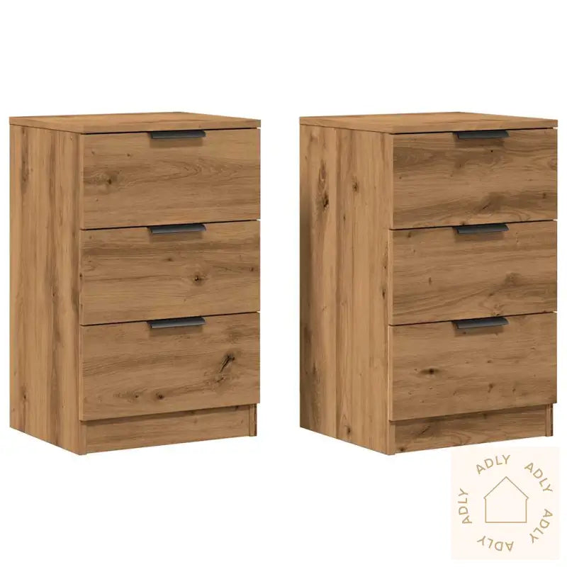 Nattbord 2 Stk Artisan Eik 40X36X65 Cm Konstruert Tre