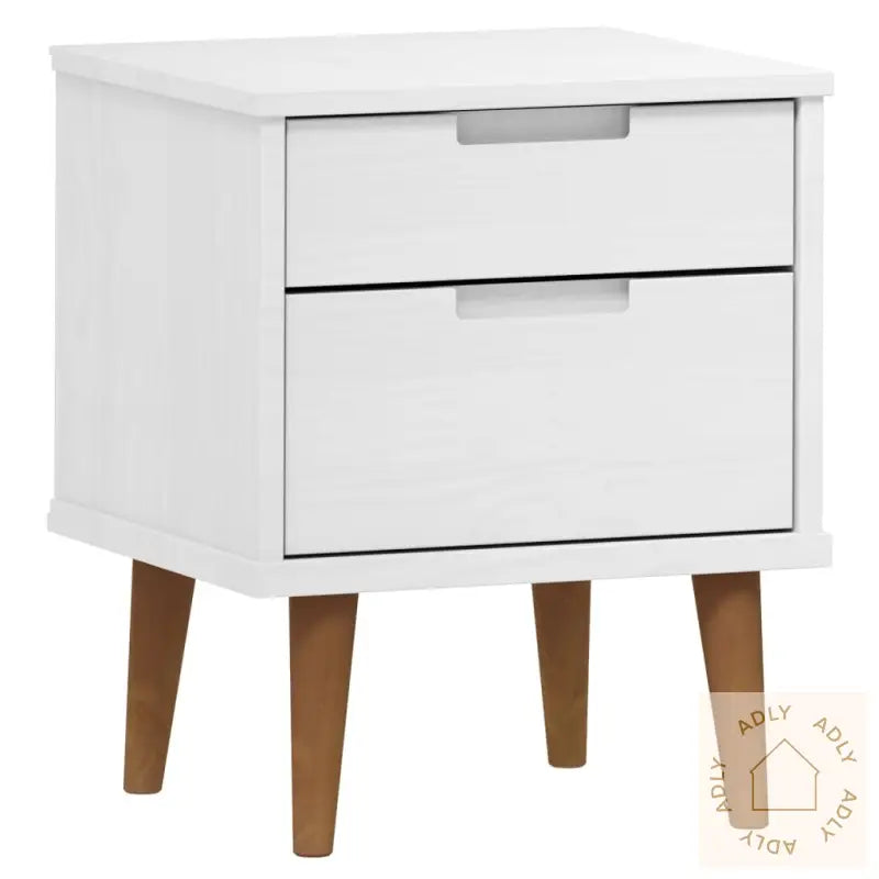 Nattbord Molde Hvit 40X35X48 Cm Heltre Furu