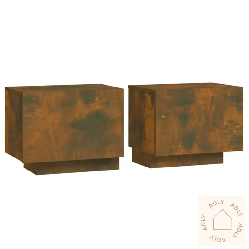 Nattbord Røkt Eik 100X35X40 Cm Konstruert Tre