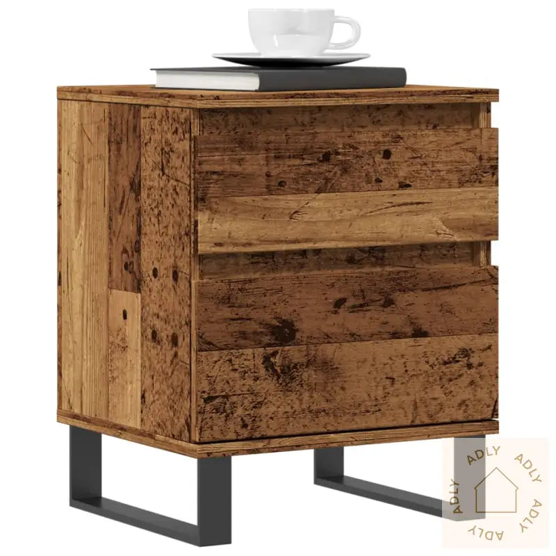 Nattbord 2 Stk Gammelt Tre 40X35X50 Cm Konstruert Tre