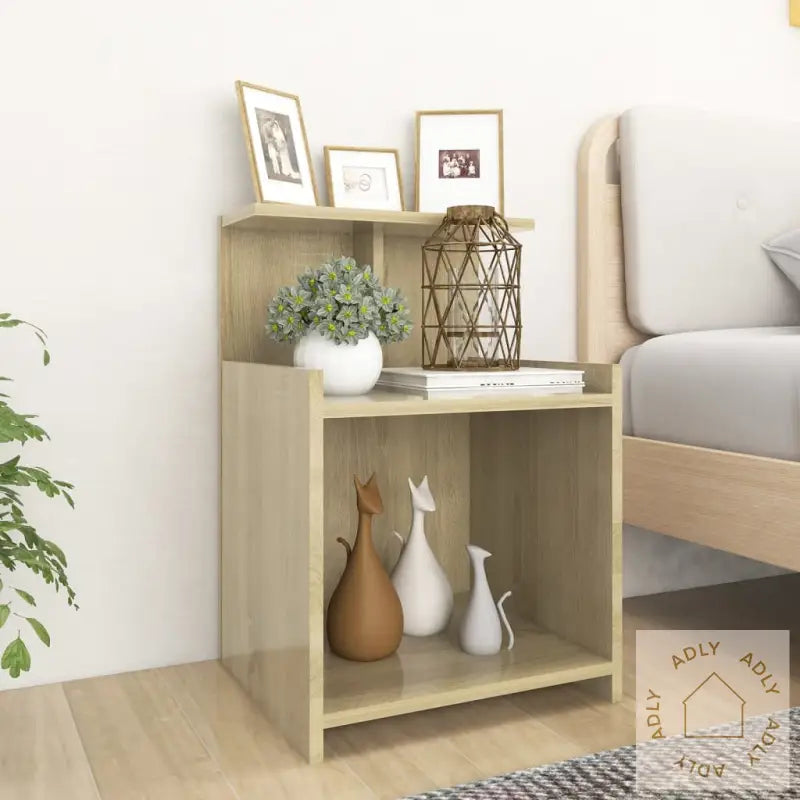 Nattbord 2 Stk Sonoma Eik 40X35X60 Cm Konstruert Tre