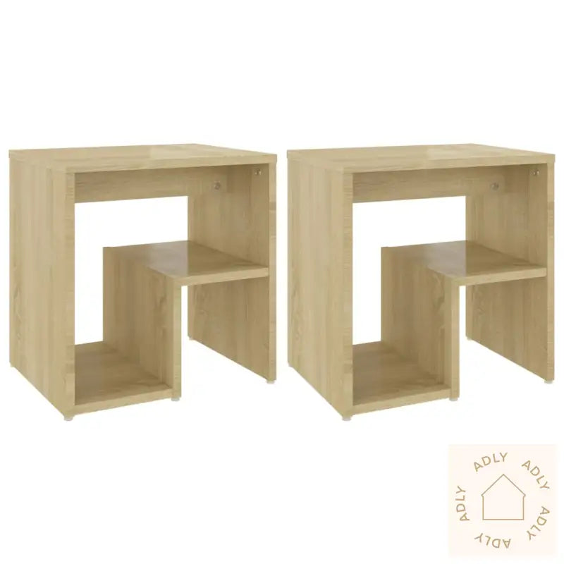 Nattbord 2 Stk Sonoma Eik 40X30X40 Cm Konstruert Tre