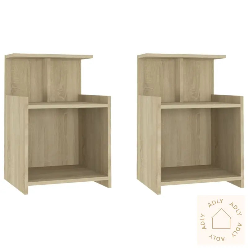 Nattbord 2 Stk Sonoma Eik 40X35X60 Cm Konstruert Tre
