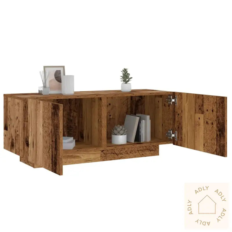 Nattbord Gammelt Tre 100X35X40 Cm Konstruert Tre