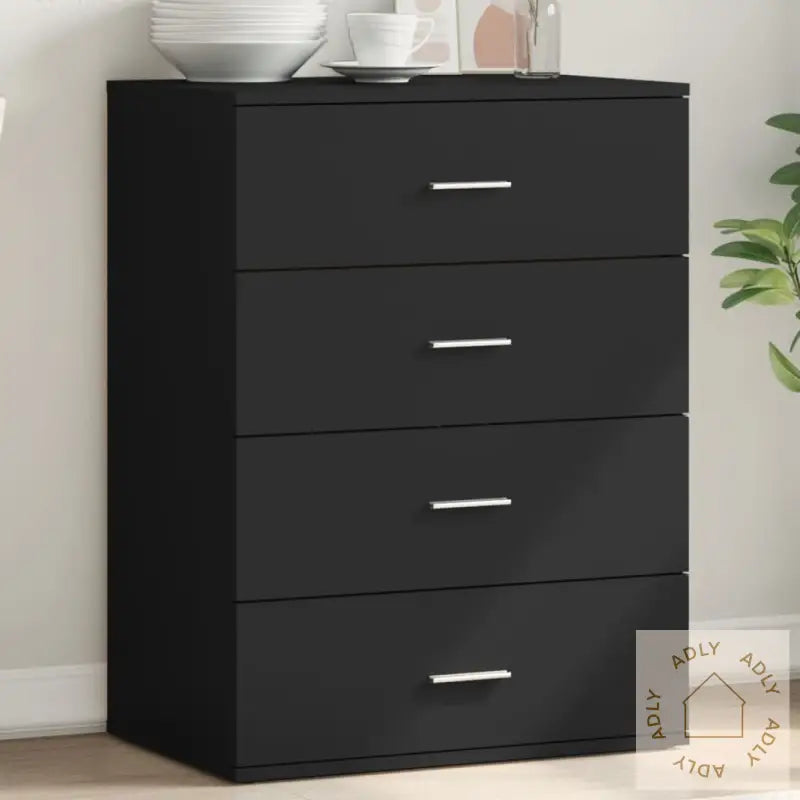 Skjenk Svart 60X39X80 Cm Konstruert Tre