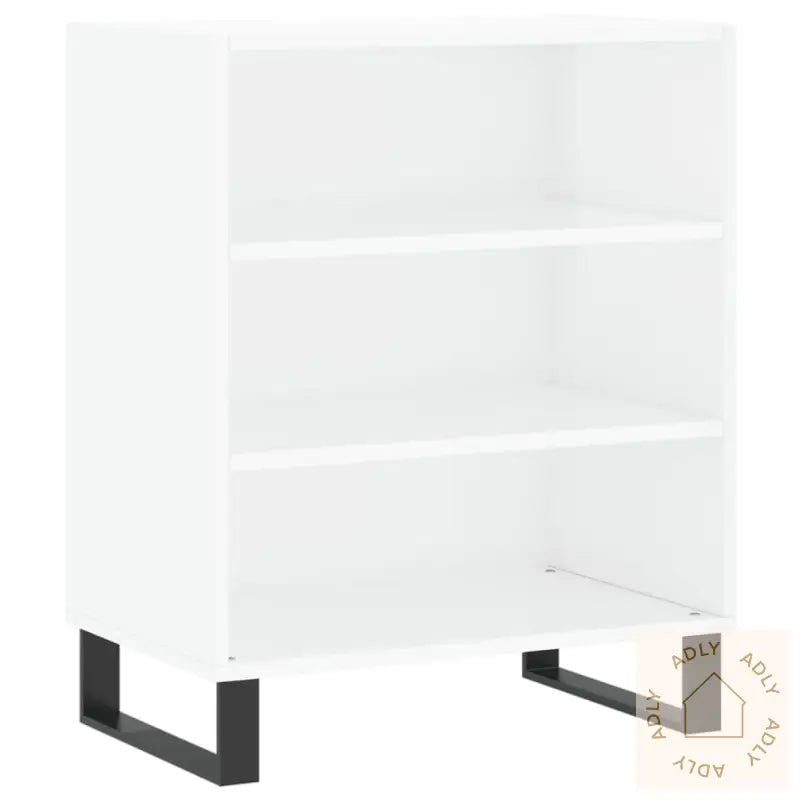 Skjenk Høyglans Hvit 57X35X70 Cm Konstruert Tre