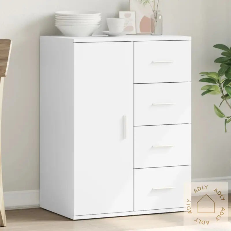 Skjenk Hvit 59X39X80 Cm Konstruert Tre
