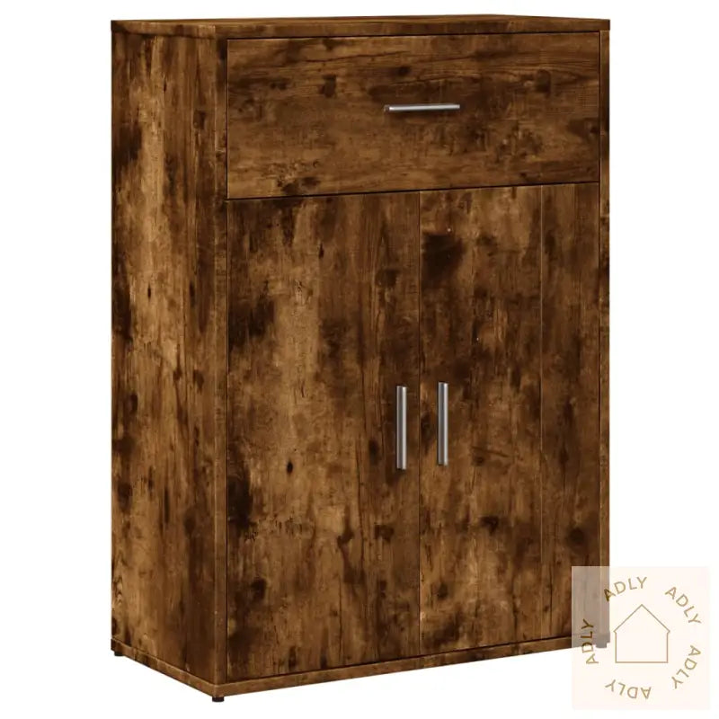 Skjenk Røkt Eik 60X30X84 Cm Konstruert Tre