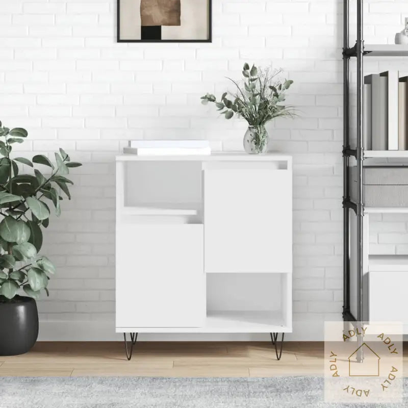 Skjenk Hvit 60X35X70 Cm Konstruert Tre
