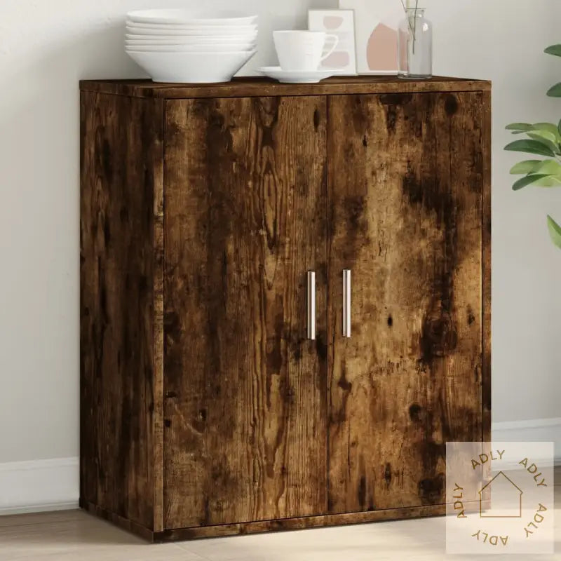 Skjenk Røkt Eik 60X31X70 Cm Konstruert Tre