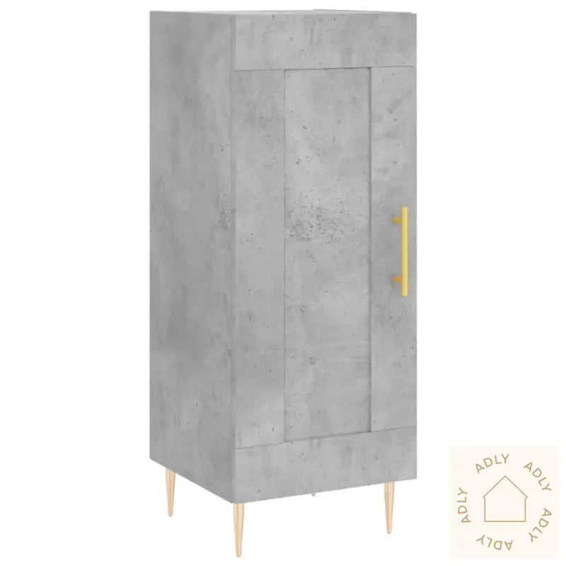 Skjenk Betonggrå 34,5X34X90 Cm Konstruert Tre