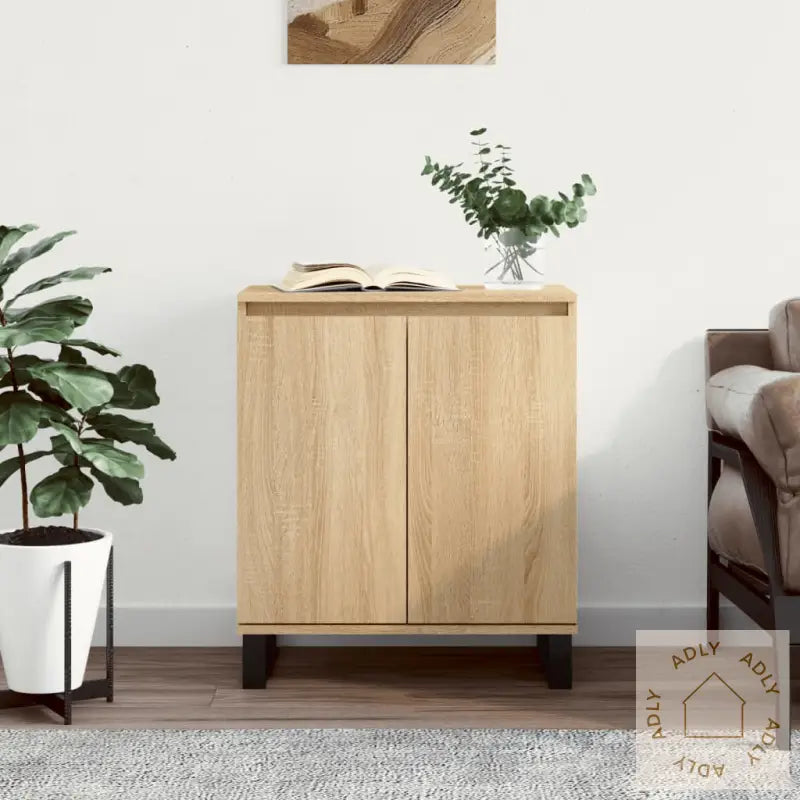 Skjenk Sonoma Eik 60X35X70 Cm Konstruert Tre