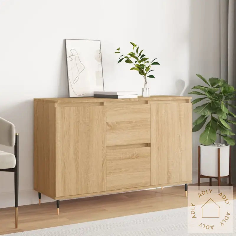 Skjenk Sonoma Eik 104X35X70 Cm Konstruert Tre