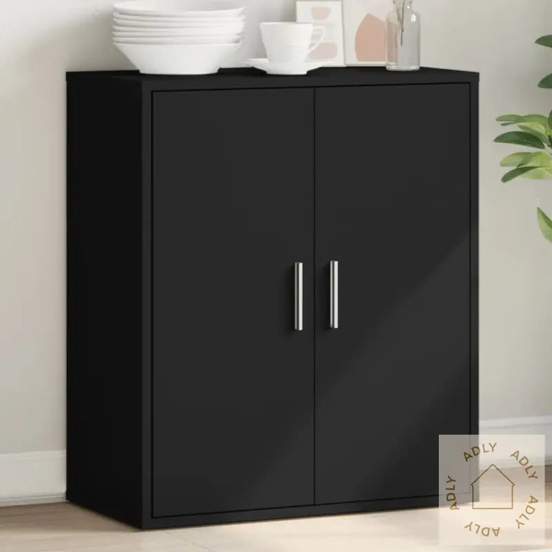 Skjenk Svart 79X38X80 Cm Konstruert Tre