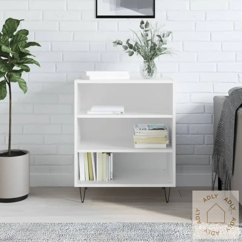 Skjenk Hvit 57X35X70 Cm Konstruert Tre
