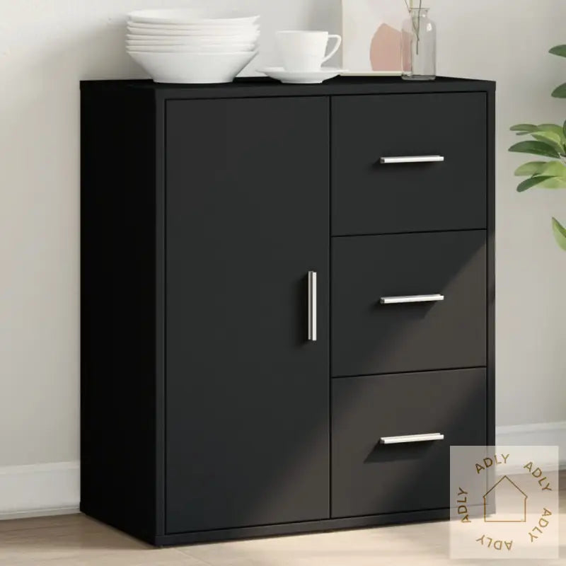 Skjenk Svart 60X31X70 Cm Konstruert Tre