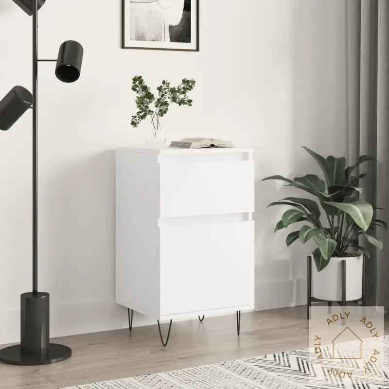 Skjenk Hvit 40X35X70 Cm Konstruert Tre