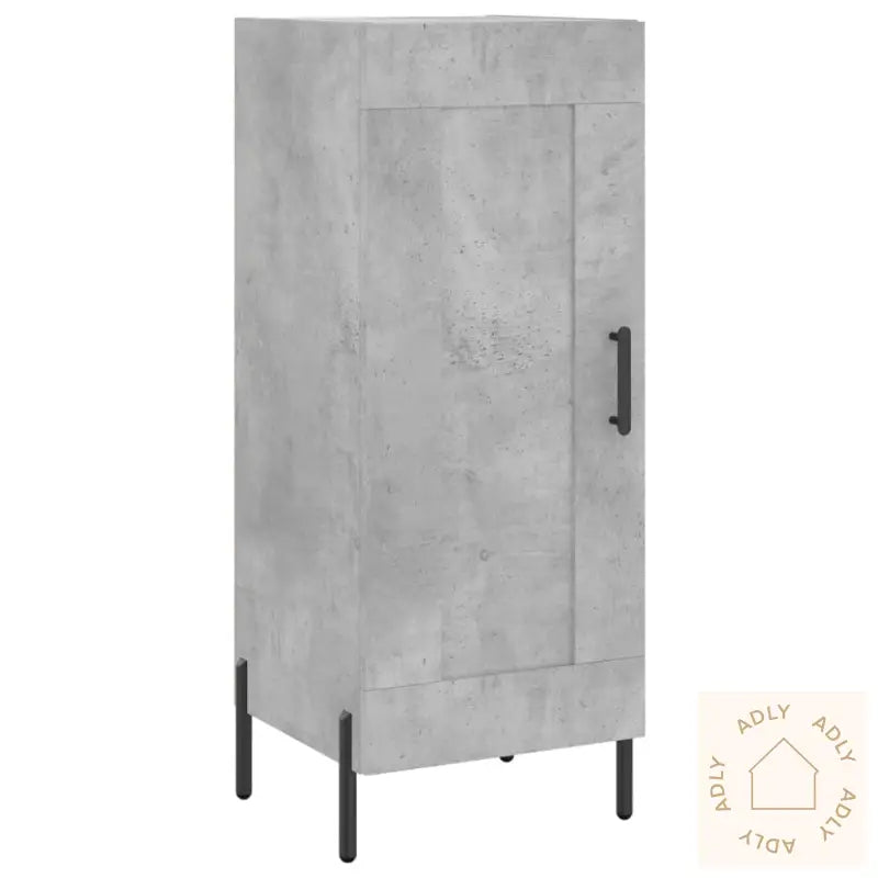 Skjenk Betonggrå 34,5X34X90 Cm Konstruert Tre