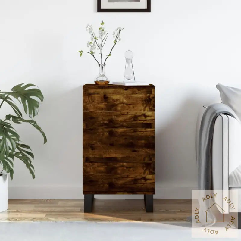 Skjenk Røkt Eik 40X35X70 Cm Konstruert Tre