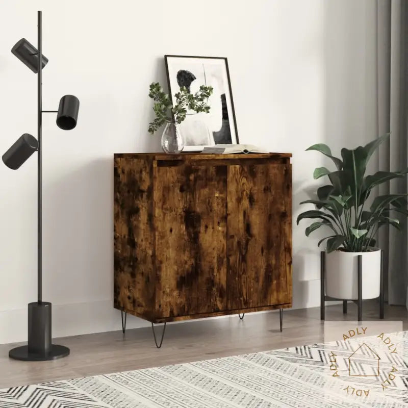Skjenk Røkt Eik 60X35X70 Cm Konstruert Tre